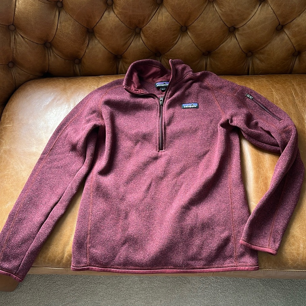 Patagonia 1/4 zip in maroon